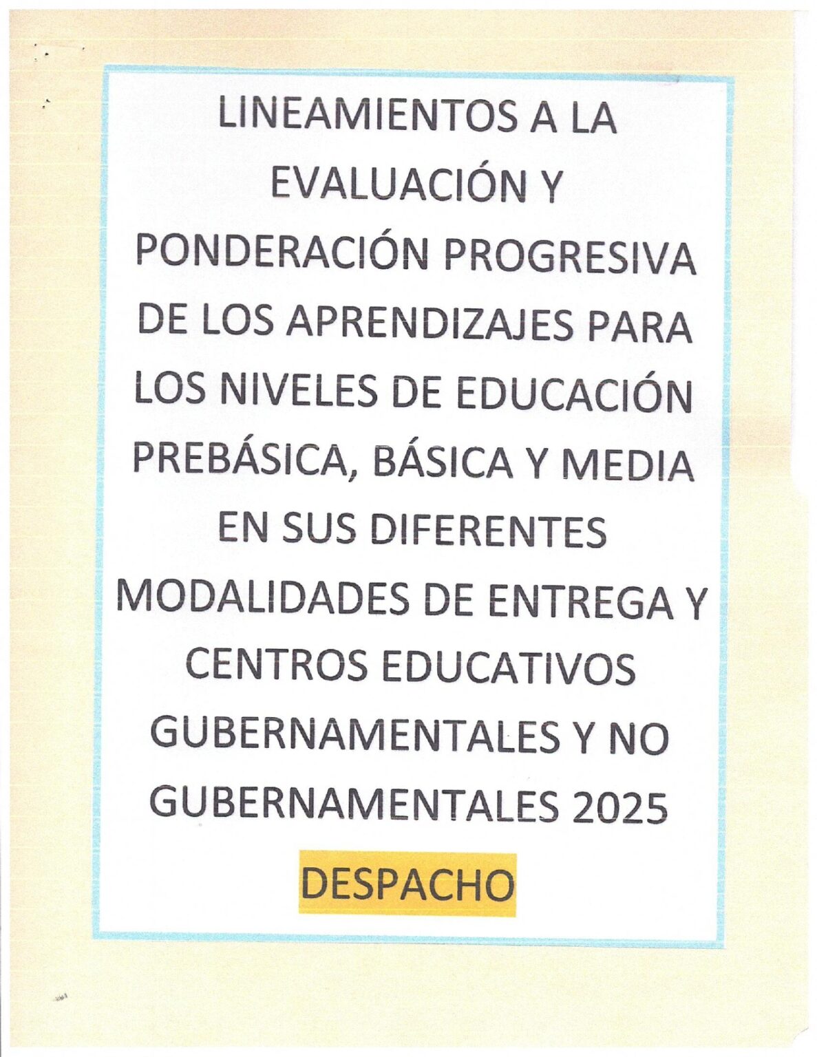 Evaluación y Ponderación Progresiva de los Aprendizajes 2025 Honduras ...